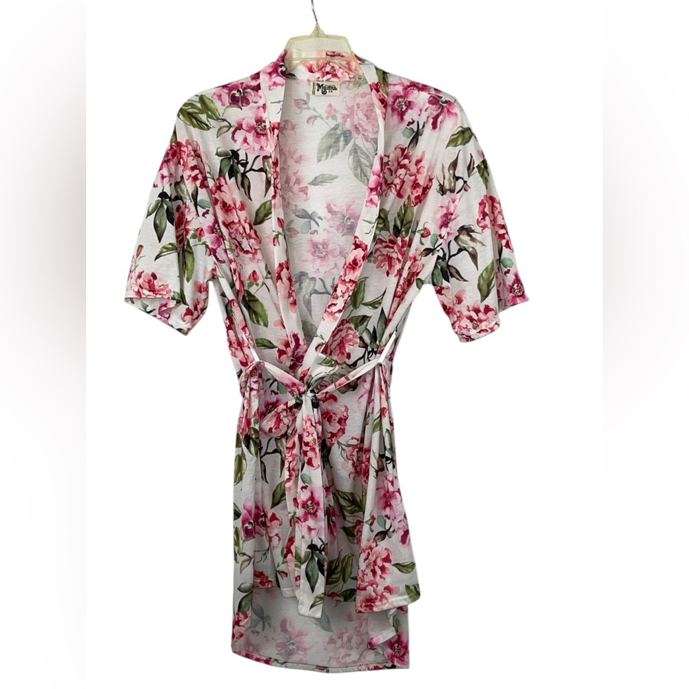 Show me your Mumu, floral wrap robe size 0/S GUC - Picture 6 of 10